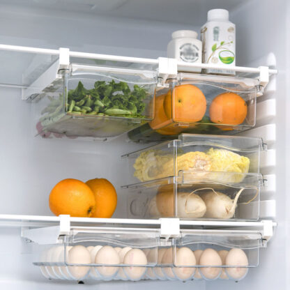 Купить Pastic Storage Containers Der Organizer Boxes Pastic Box Storage Egg Refrigerator Organizer Der Transparent Adjustabe