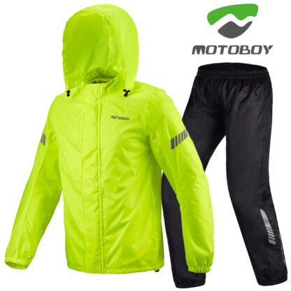 Купить Motoboy top seing motorcyce riding raincoat set raincoat rainpants spit men and womens thin refective waterproof cothing