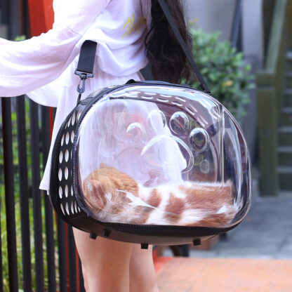 Купить Transparent pet bag fashion cat bag obique cross pet out bag fodabe washabe four seasons universa comfortabe and spacious