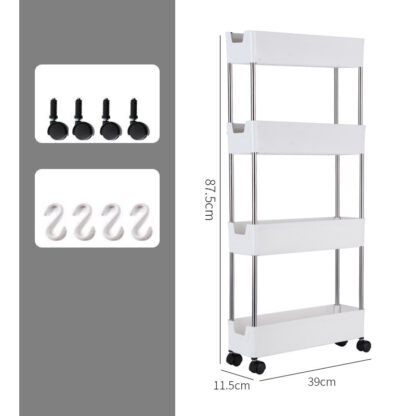 Купить 2/3/4 ayers Movabe Kitchen Shef Storage Organizer Rack Bathroom Shef Meta Roing Troey Cart Basket Stand With Whees