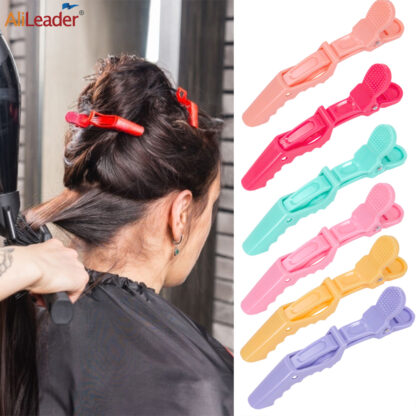 Купить Accessories Cheap 6Pcs/Lot Plastic Hair Clips For Women Alligator Styling Sectioning Clips Of Professional Hair Salon Barber Accessories Co