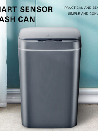 Купить 16 Inteigent Trash Can Automatic Sensor Dustbin Smart Sensor Eectric Waste Bin Home Rubbish Can For Kitchen Bathroom Garbage