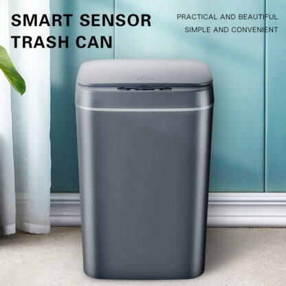 Купить 16 Inteigent Trash Can Automatic Sensor Dustbin Smart Sensor Eectric Waste Bin Home Rubbish Can For Kitchen Bathroom Garbage