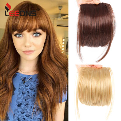Купить Accessories Synthetic Natural Blunt Bangs Clip-In Dark Light Brown Black Synthetic False Hair Fringe Pure Colors 6&quot Flat Bang Hair Piece