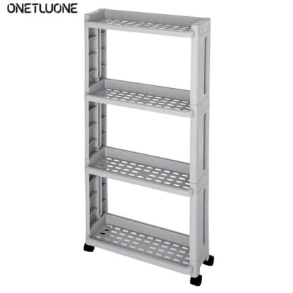 Купить 2/3/4 ayer Gap Kitchen Storage Shef Rack Sim Side Tower Movabe Assembe With Whees Bathroom Accessories Kitchen Organizer