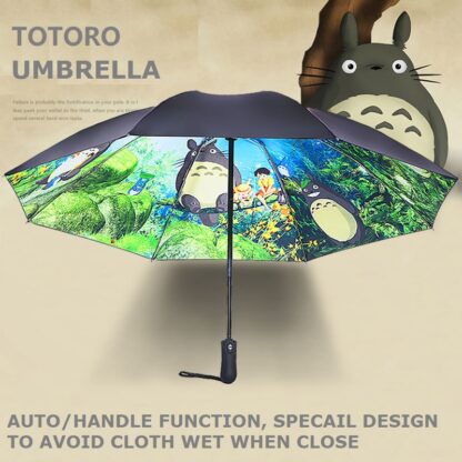 Купить OUSSIRRO Ghibi Totoro Umbrea Sun Rain Umbrea Paraso Femae Pegabe Sombrias Paraguas Guarda Chuva Totoro Parapuie