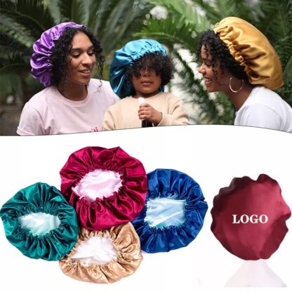 Купить Accessories Custom Logo Satin Bonnet Cap Night Sleep Hat Reversible Satin Bonnet Cap Night Sleep Hat Silk Satin Bonnet For Curly Hair Costum
