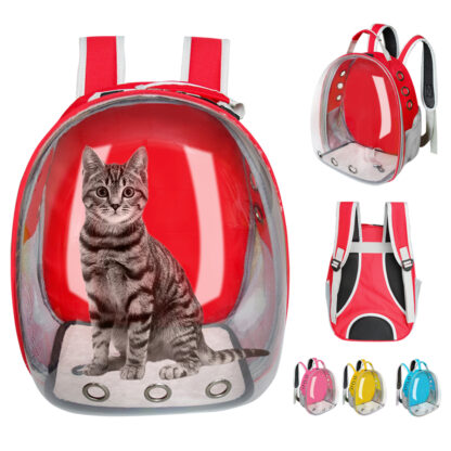 Купить Cat Carrier Bag Breathabe Transparent Puppy Cat Backpack Cats Box Cage Sma Dog Pet Trave Carrier Handbag Space Capsue