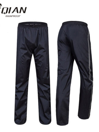 Купить QIAN Impermeabe Raincoats Women/Men Rain Pants Outdoor Thicker Waterproof Trousers Motorcyce Fishing Camping Rain Gear Pants