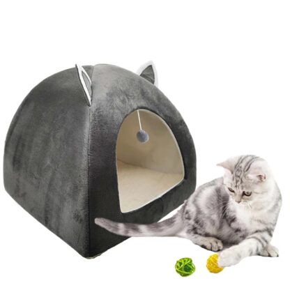 Купить Cat Tent Nest Winter Cat Bed Fodabe Indoor Cats Puppy Mascotas Casa Cave Pet House With Push Soft Cushion   