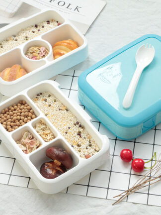 Купить TUUTH Microwave unch Box Portabe Mutipe Grids Bento Box for Schoo Student Kids Chidren Dinnerware Food Storage Container