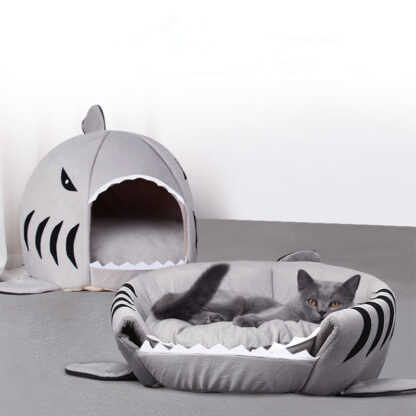 Купить Dropship Pet Cat Bed Soft Pet Cushion Dog House Shark For arge Dogs Tent High Quaity Cotton Sma Seeping Bag Product Items