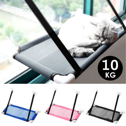 Купить 10Kg Pet Hammock Cat Basking Window Mounted Seat Home Suction Cup Hanging Bed Mat ounge Cats Kitten pies 3 Coors 60x34cm