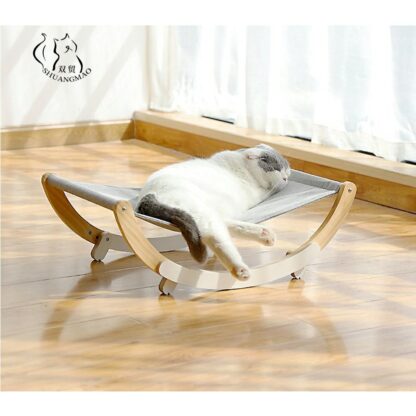 Купить Pet Cats ounger Bed Wood Hammock for Cat House Puppy Mat Hanging Beds Cats Basket Sma Dog Soft Sofa Window Warm Products