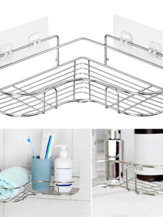 Купить Bathroom Corner Shower Rack Stainess Stee Trianguar Shampoo Soap Storage Sheves STSF666