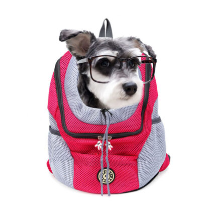 Купить Out Doube Shouder Portabe Trave Backpack Outdoor Pet Dog Carrier Bag Pet Dog Front Bag Mesh Backpack Head Pet pies