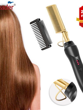Купить Accessories Comb Hot Comb Electric Hot Comb Wet And Dry Hair Use Hair Curling Iron Straightener Uk Titanium Alloy Hair Curler Costume