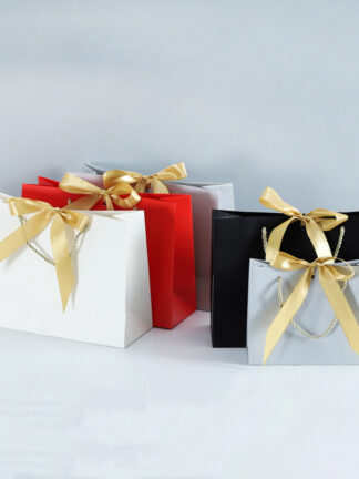 Купить Paper Bag for Gift Box with Ribbon Shopping Cothing Store Craft Paper Box Shipping Package ( Printing Fee is not Incuded)