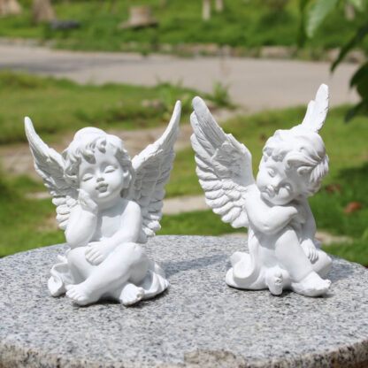 Купить European Cute Resin Cupid Ange Miniature Accessories Decor Crafts Home Room Desktop Ornaments Christmas Wedding Gifts Statues