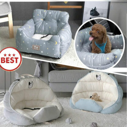 Купить Dog Car Seat Bed Trave Dog Car Seats for Sma Medium Dogs Front/Back Seat Indoor/Car Use Pet Car Carrier Bed Cover Removabe