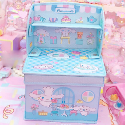 Купить Creative Makeup Storage Box Cute Cartoon Der Storage House Desktop Pastic Organizer Jewery Cosmetic Container Bookshef Box