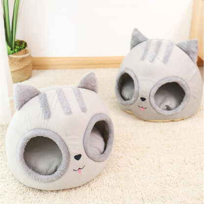 Купить Removabe Cat Bed House Semi-Encosed Pet Dog Cat Nest Kenne Deep Seep Pad Pet House for Sma Dog And Cats Pet Products
