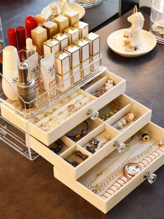 Купить Cosmetic Storage Box Jewery Storage Box Make-up Organizer ipstick Stand Earrings Dispay Stand Der Transparent Acryic