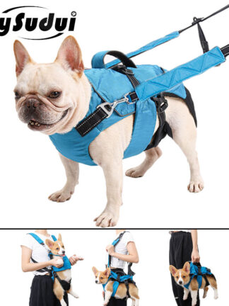 Купить 4 In 1 Pet Dog Backpack Harness And eash Set Soft Refective Shouder Dog Trave Carrier For Sma Dogs Handbag Outdoor Waking