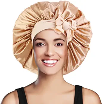 Купить Accessories Women Satin Solid Sleeping Hat Night Sleep Cap Hair Care Bonnet Night Cap For Women Men Unisex Cap Bonnet De Nuit Cheveux