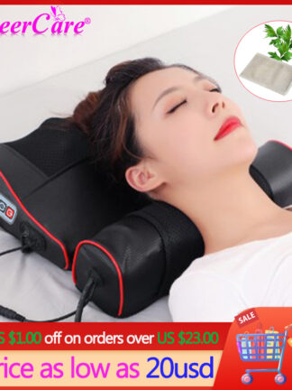 Купить Horseshoe Pillow Fart Massage Cushion Body Electric Shiatsu Neck Masajeador Electrico Back Infrared Relaxed Car Masseur De Dos