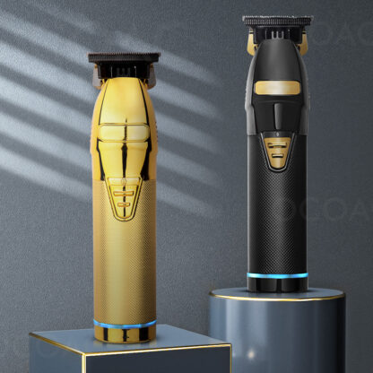 Купить Gold Hair Trimmer Men Professional Barber Shop Hair Clipper Rechargeable Electric Cordless Outliner Hair Cutting Machine 10W