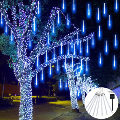 Купить 30/50cm 8tube ED Meteor Shower String ight Hoiday Outdoor Waterproof Fairy amp for Christmas Wedding Party Garden Tree Decor