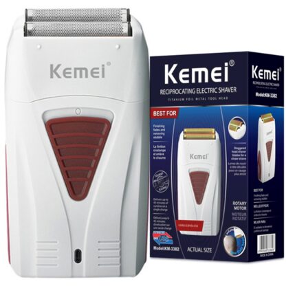Купить Original kemei finishing fade rechargeable electric shaver hair beard cleaning electric razor for men bald head shaving machine