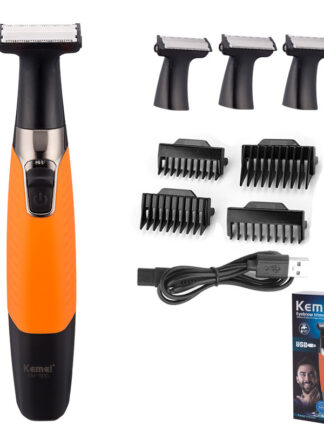 Купить kemei rechargeable electric shaver beard shaver electric razor body trimmer men shaving machine hair trimmer face care