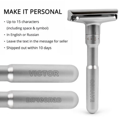 Купить QSHAVE Adjustable Safety Razor Double Edge Classic Mens Shaving 1-6 File Removal Shaver with 5 Blades Make It Personal