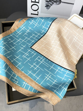 Купить Scarves Summer Thin Irregular Patchwork Assorted Colors Plaid Artificial Silk 70 Medium Kerchief Business Scarf Tied Bag Decoration