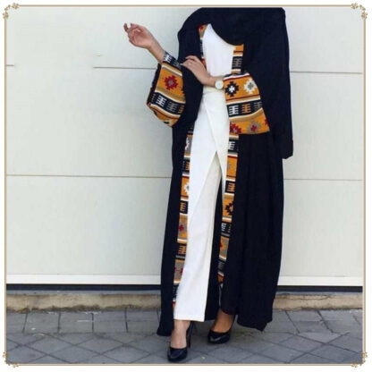 Купить Dubai Kaftan Muslim Islamic Clothing Abaya Dress Women Lace-up Caftan Long Robe Hijab Dress Big Swing Kaftan Robe Kimono Jubah