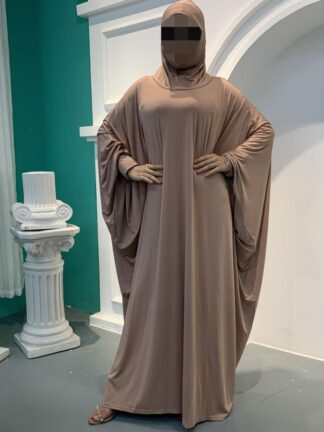 Купить Muslim Prayer Garment Abaya Women Hijab Dress Burka Niqab Islamic Clothing Dubai Turkey Formal Namaz Long Khimar Jurken Abayas