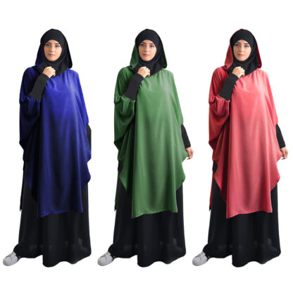 Купить Eid Hooded Muslim Women Hijab Dress Prayer Garment Long Khimar Jilbab Abaya Full Cover Ramadan Gown Abayas Islamic Burka Niqab