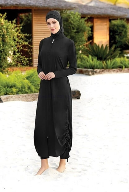 Купить Islamic Women Muslim Swimwear Long Dress and Pants Burkini Swimsuit Modest Swim Surf Wear Sport Full Suit Swimming 3 Piece Sets