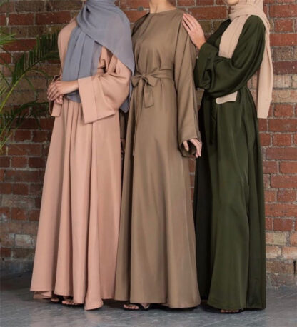 Купить Vintage Muslim Abaya Dress Women Slim Fit Mroccan Kafan Maxi Hijab Dresses Islamic Clothing Musulman Ensembles Djellaba Jilbab