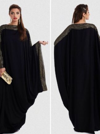 Купить Muslim Moroccan Kaftan Abaya Hijab Dress Women Batwing Sleeve Ramadan Islamic Clohing Djellaba Jilbab Loose Robe Musulman Ropa