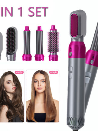 Купить 5 in 1 Professional Hair Dryer Brush Automatic Curling Iron Hair Straightener Hot Comb Hair Styling Tools Blow Dryer Home