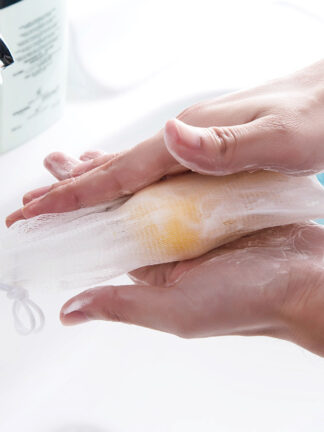 Купить Exfoliating Mesh Soap Pouch Bubble Foam Net Soap Sack Saver Pouch Drawstring Holder Bags Bubble Foam Net s
