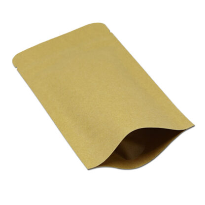 Купить 9*14cm Doypack Kraft Paper Mylar Storage Bag Stand Up Aluminum Foil Tea Biscuit Package Pouch Free Ship s