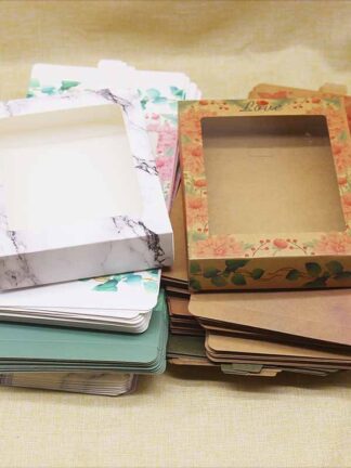 Купить Packaging boxes gift packages Paper box kraft papers Exquisite Patterns PVC window various colors printed containers for the wra