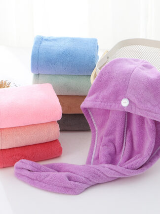 Купить Shower Caps For Magic Quick Dry Hair Microfiber Towel Drying Turban Wrap Hat Caps Spa Bathing Caps ST273 s