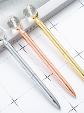 Купить Creative Globe Modeling Metal Pen Student Teacher Writing Ballpoint pens Office Decompression Gift s