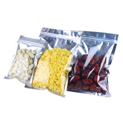 Купить 100pcs/lot Plastic Aluminum Foil Package Bag Zipper Translucent Packaging Pouch Food Coffee Tea Cookie Storage Bags s