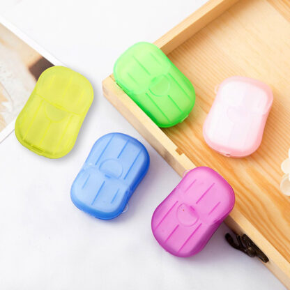 Купить Disposable soap tablets travel portable travel small soap hand washing tablets travel cleaning 20 tablets soap paper mini box s